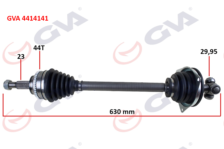 KOMPLE AKS SOL CLIO 2-KANGOO 2 1.5 DCI 02 ABS Lİ 630MM 44DİŞ KALIN FREZE