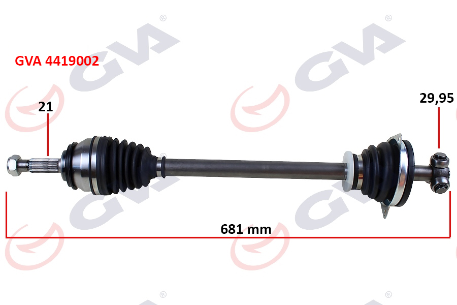 KOMPLE AKS SOL DACIA LOGAN-SANDERO 1.4-1.6 04-12 681MM