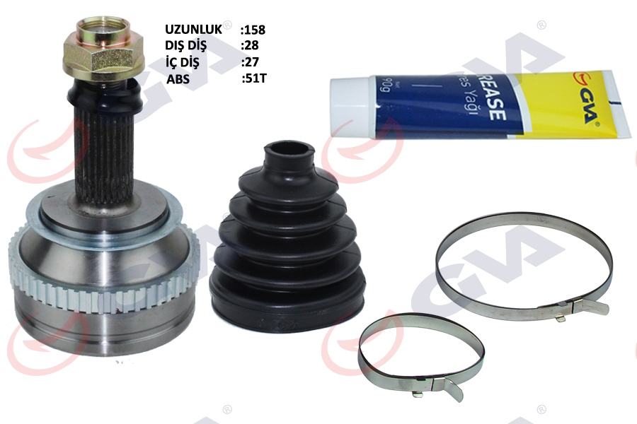 AKS KOMPLE ÖN SAĞ RENAULT MASTER II 98 06 OPEL MOVANO A 98 01 1.9DCİ 2.2DCİ 2.5DCİ 2.8DCİ 51DİŞ 1118MM