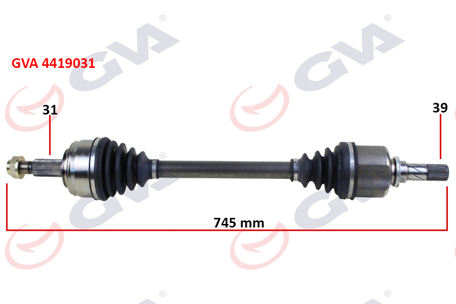 KOMPLE AKS SOL MASTER 3-MOVANO 2.3 DCİ 6 VİTES 10- 745MM