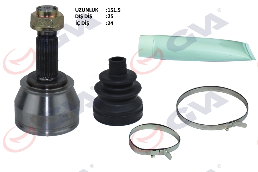 AKS KAFASI DIŞ ÖN DOBLO-ALBEA 1.3 MTJ 03-07 -DOBLO 1.9JTD 01- 25X24X51 152MM