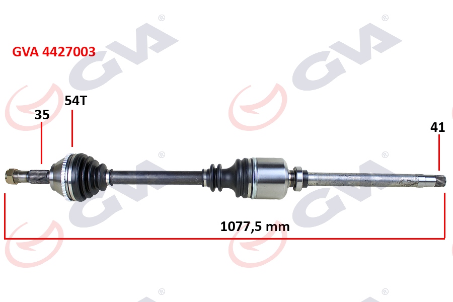 KOMPLE AKS SAĞ DUCATO-BOXER-JUMPER 2.5 D 94-02 18Q ABS Lİ 54DİŞ 1085MM