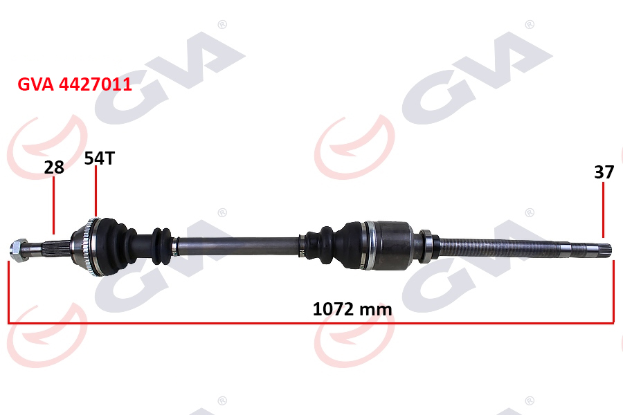 KOMPLE AKS SAĞ DUCATO-BOXER-JUMPER 2.5 D 94-02 14Q ABS Lİ 54DİŞ 1072MM