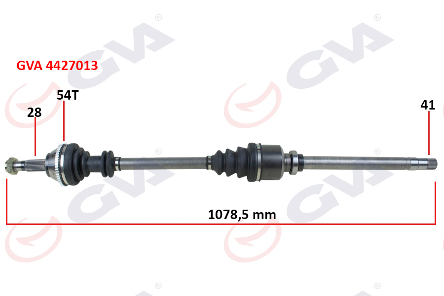 KOMPLE AKS SAĞ DUCATO-BOXER-JUMPER 2.5TDI 94-02 ABS Lİ 54DİŞ 1078MM