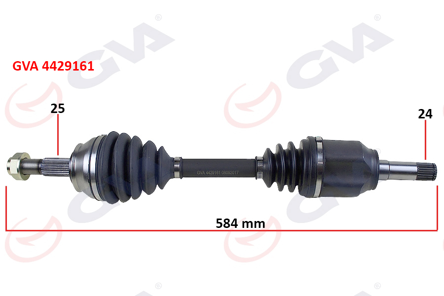 KOMPLE AKS SOL LINEA 1.3 MTJ 07- 90HP MİLSİZ 584MM