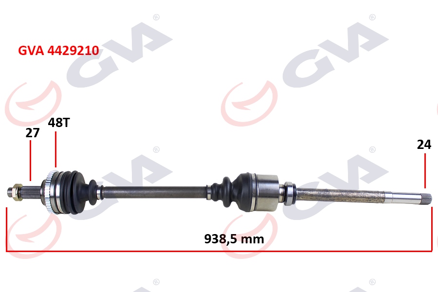 KOMPLE AKS SAĞ SCUDO-EXPERT-JUMPY 1.9D 96-06 ABS Lİ 48DİŞ 938MM