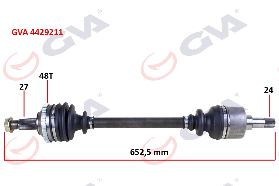 KOMPLE AKS SOL SCUDO-EXPERT-JUMPY 1.9D 96-06 ABS Lİ 48DİŞ 652MM
