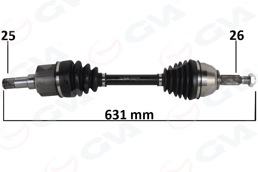 ON KOMPLE AKS SOL TRANSIT CONNECT 1.8 TDCI 02 14 75 -90-110PS 628MM