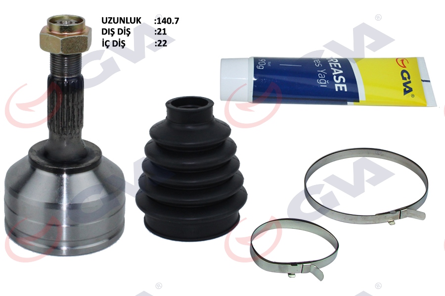 AKS KAFASI DIŞ ÖN PEUGEOT 206 1.4-1.6 TU5 98-06 21X22X48 140.5MM