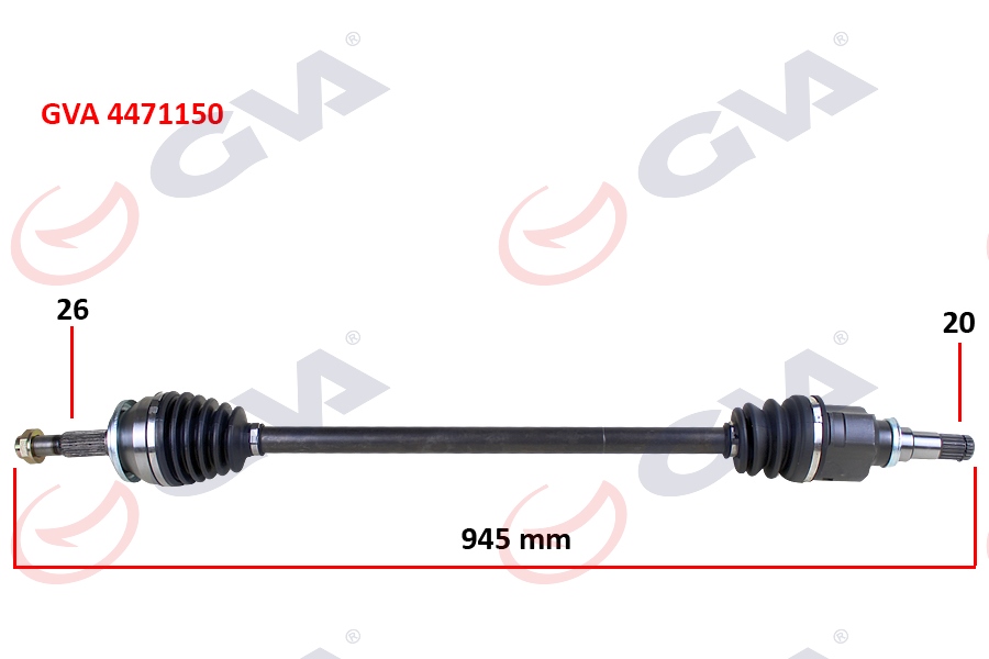 KOMPLE AKS SAĞ AURIS-COROLLA E15 1.4D 07-11 945MM