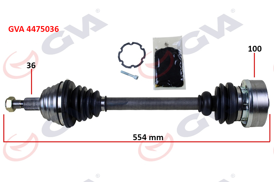 KOMPLE AKS SOL GOLF IV-BORA-A3-LEON-TOLEDO-OCTAVIA 1.9 TDI 554MM