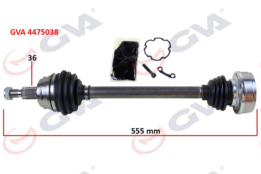 KOMPLE AKS SOL GOLF IV-BORA-LEON 97-05 1.4-1.6 555MM
