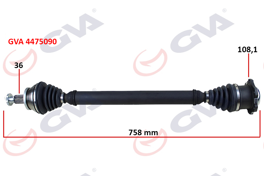 KOMPLE AKS SAĞ POLO V 9N 1.4 TDI 01-12 758MM MAN.