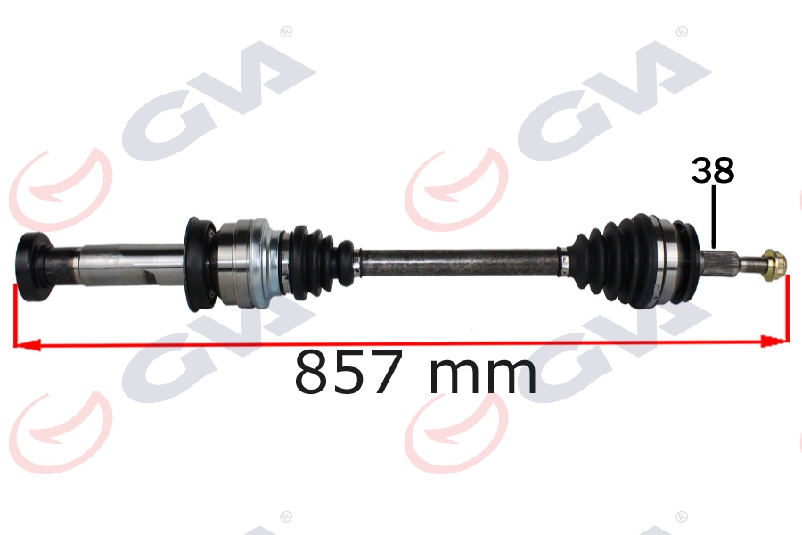 KOMPLE AKS SAĞ DÜZ VİTES TRANSPORTER T6 2.0 TDI 860MM CAAB-CAAC-CAAE