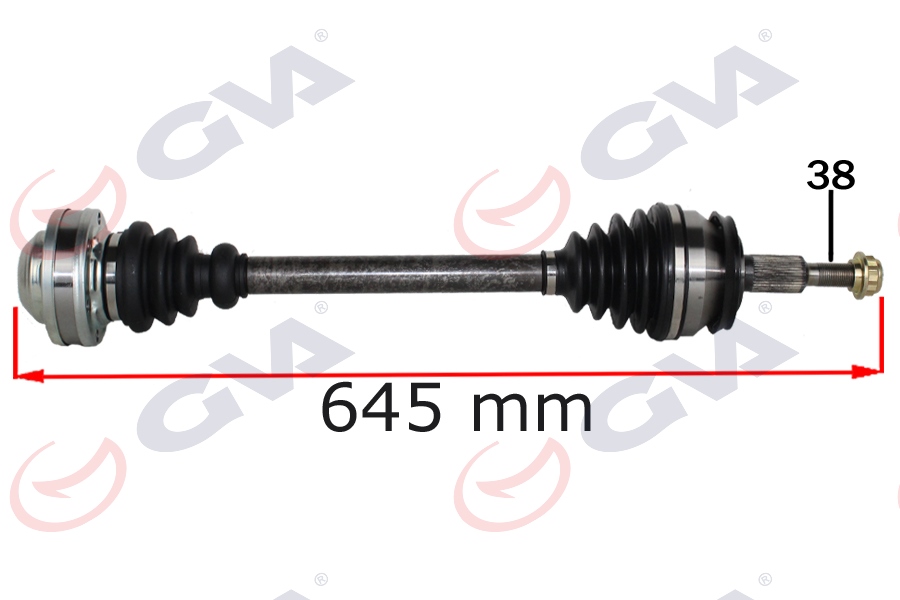 KOMPLE AKS SOL TRANSPORTER T6 2.0 TDI 645MM CAAA-CAAB-CAAC