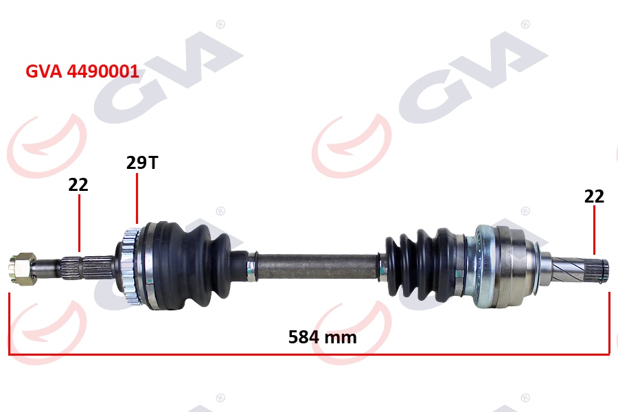 KOMPLE AKS SOL ASTRA F-VECTRA A 1.4İ-1.6 16V 92-98 ABS LI 29 DİŞ 584MM