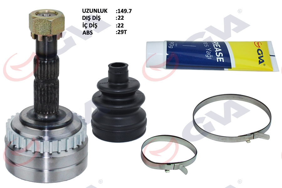AKS KAFASI DIŞ ÖN ASTRA F-VECTRA A 1.4İ-1.6 16V 92-98 ABS LI 29 DİŞ 22X22X52 145.5MM