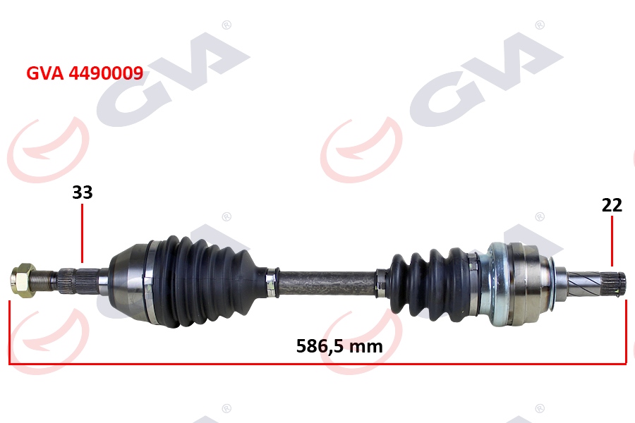 KOMPLE AKS SOL ASTRA H-ZAFIRA B 1.4-1.6 04-09 586.5MM