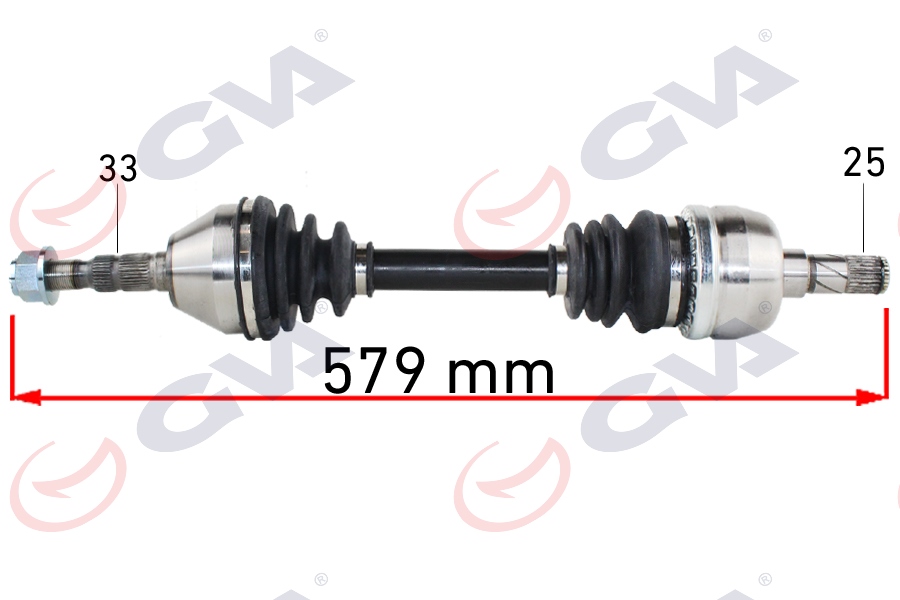 KOMPLE AKS SOL OPEL ASTRA H 1.9 DTL 04-14 -ZAFIRA B 05-15 579MM