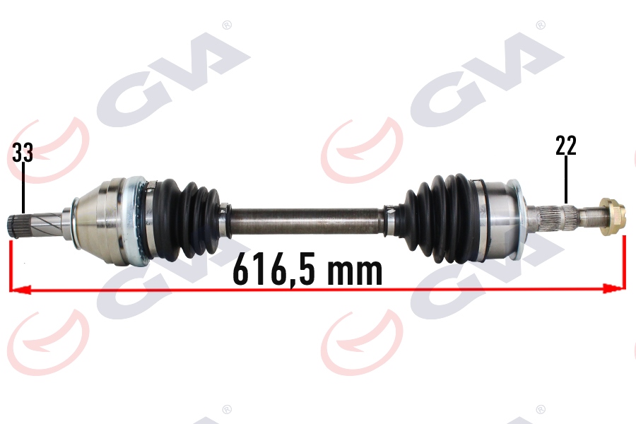 KOMPLE AKS SOL OPEL ASTRA J 1-4-1.6 10-15 616.5MM