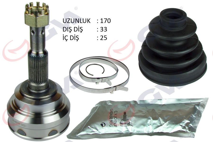 AKS KAFASI DIŞ ÖN VECTRA A 1.8 88-95 33X25X52 170MM