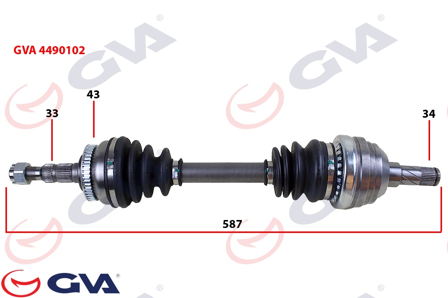 KOMPLE AKS SOL VECTRA A 1.8-2.0 88-95 -ASTRA F 92-98 -CALIBRA A 89-97 ABS Lİ 43DİŞ 587MM