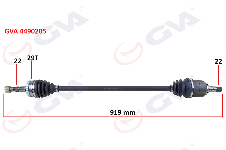 KOMPLE AKS SAĞ CORSA B 1.6 93-00 ABS Lİ 29 DİŞ 919MM