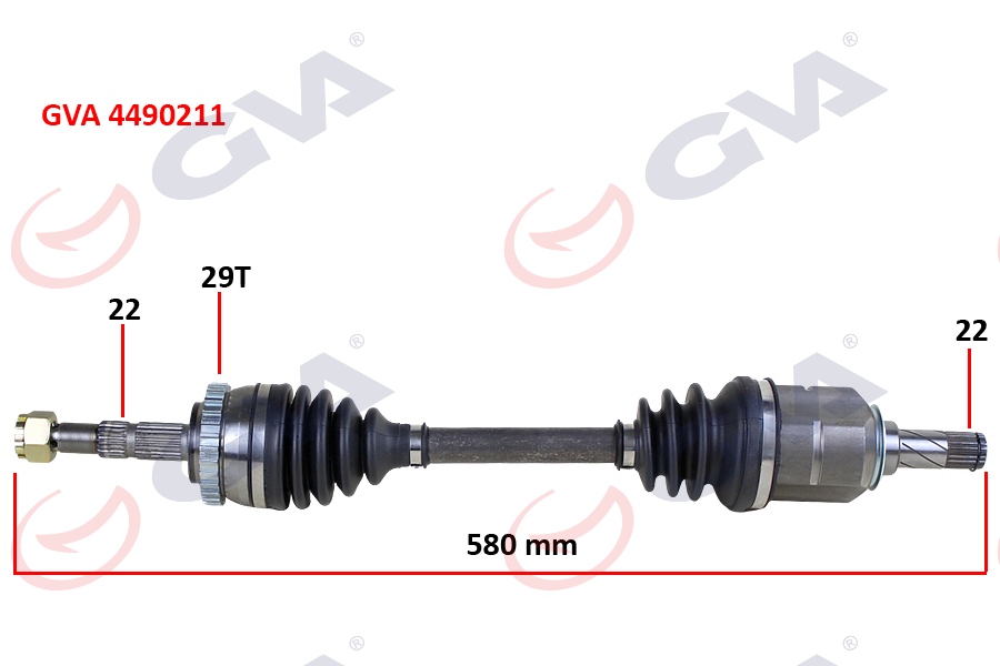 KOMPLE AKS SOL CORSA C-COMBO 1.2-1.4 16V 1.3 CDTI-1.7DTI 00-06 29 DİŞ ABS Lİ 580MM