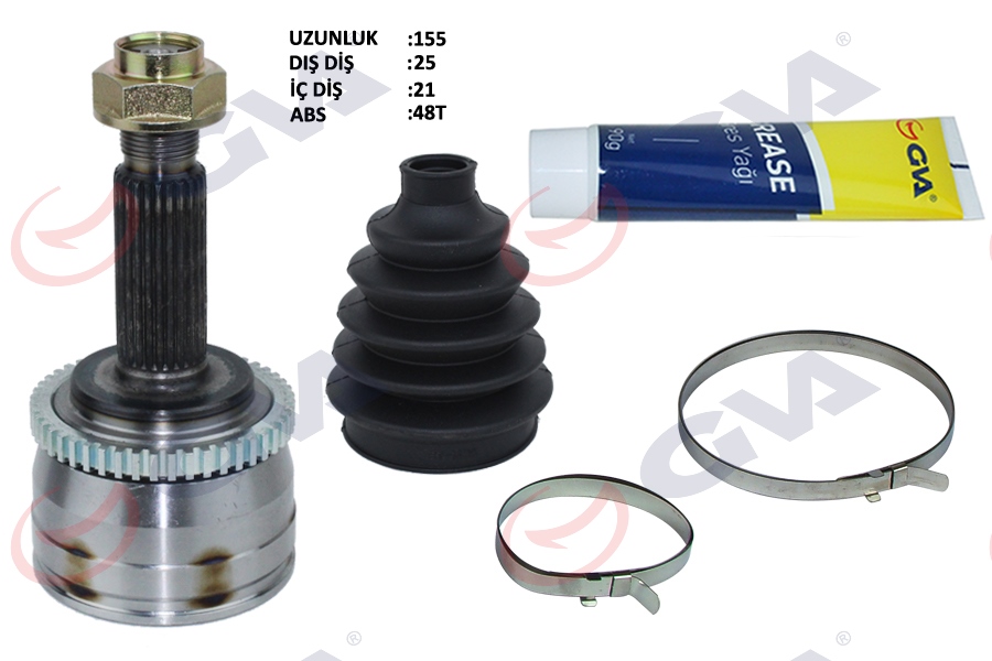 AKS KAFASI DIŞ ÖN HYUNDAI İ20 1.4-1.6 08-15 ABS Lİ 48DİŞ MANUEL 25X21X52.5 149.5MM