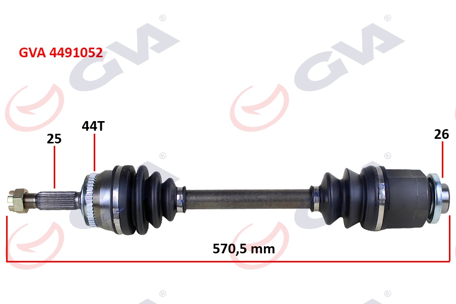 KOMPLE AKS SAĞ ACCENT ADMIRE 1.5CRDI 03-06 ABS Lİ 44DİŞ 570MM