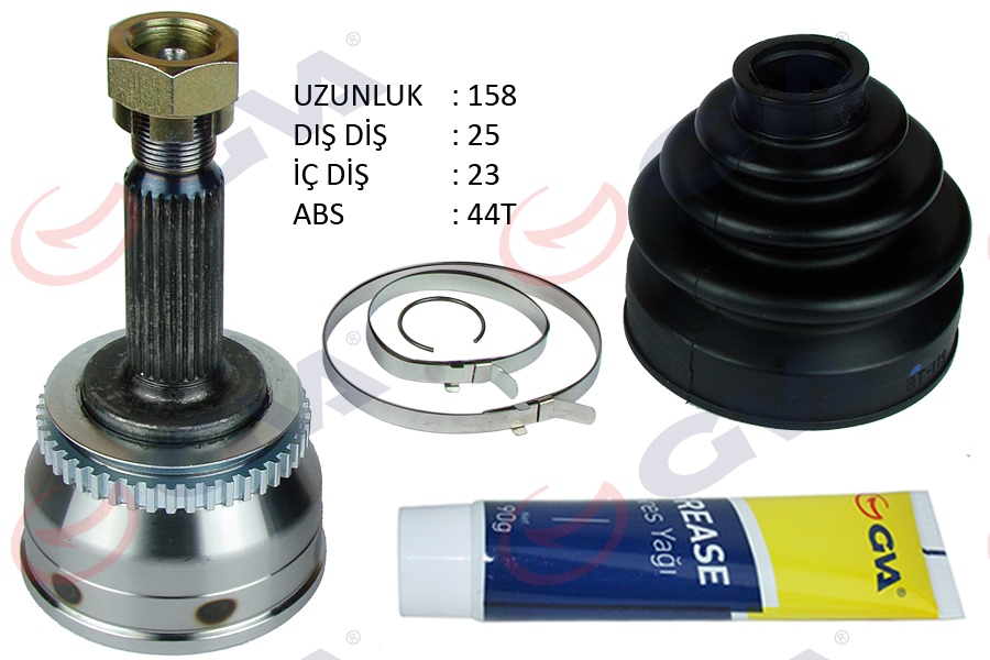 AKS KAFASI DIŞ ÖN ACCENT ADMIRE 1.5CRDI 03-06 ABS Lİ 44DİŞ 25X23X50 158MM