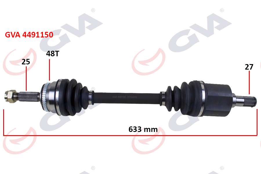KOMPLE AKS SOL GETZ 1.5 CRDİ 03-09 ABS Lİ 48DİŞ 633MM