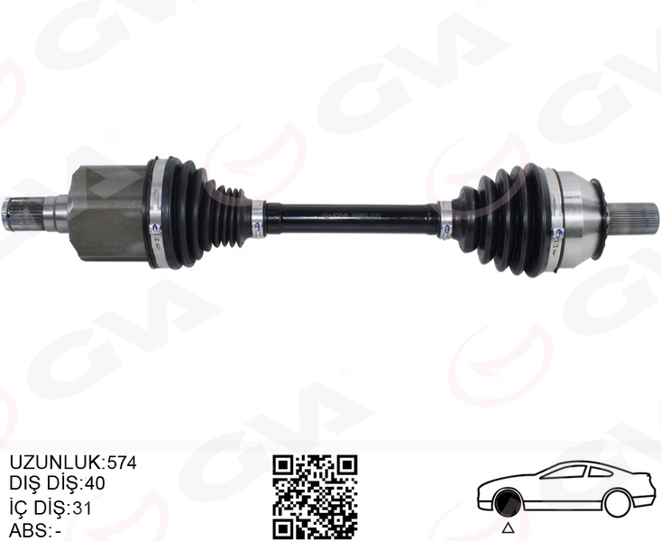 ÖN AKS KOMPLE SOL VOLVO S60 II 15 2.0 D-T6-T5 S80 II D4-T6 15 V60 I 13 V70 III 13 OTOM. SANZIMAN