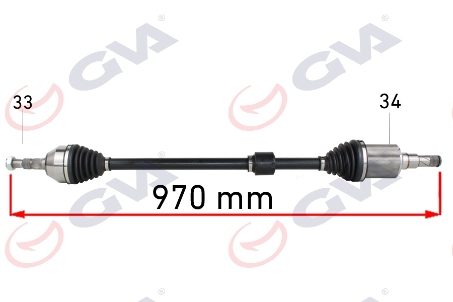 KOMPLE AKS SAĞ CHEVROLET CRUZE 1.6 10-17 970MM
