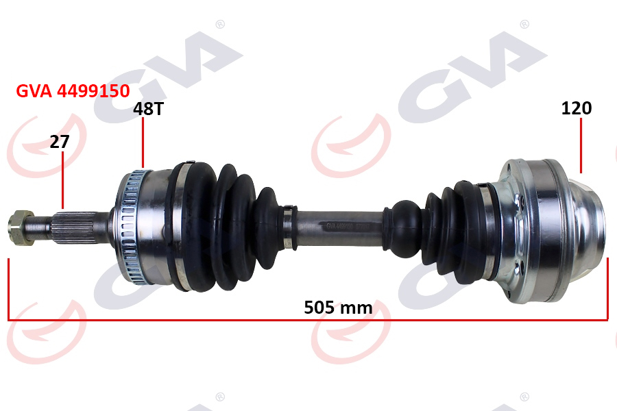 KOMPLE AKS SOL/SAĞ MERCEDES VITO 108 CDI 97-03 ABS Lİ 48DİŞ 505MM