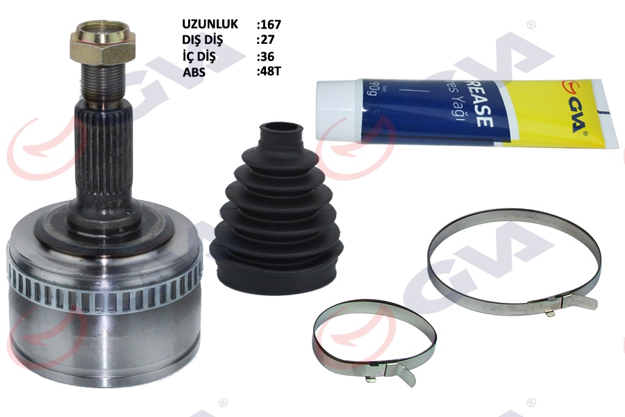 AKS KAFASI DIŞ ÖN MERCEDES VITO 108 CDI 97-03 ABS Lİ 48DİŞ 27X36X71.5 167MM