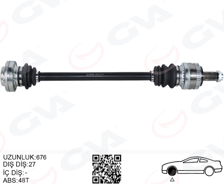 KOMPLE AKS ARKA SAĞ BMW E46 676MM