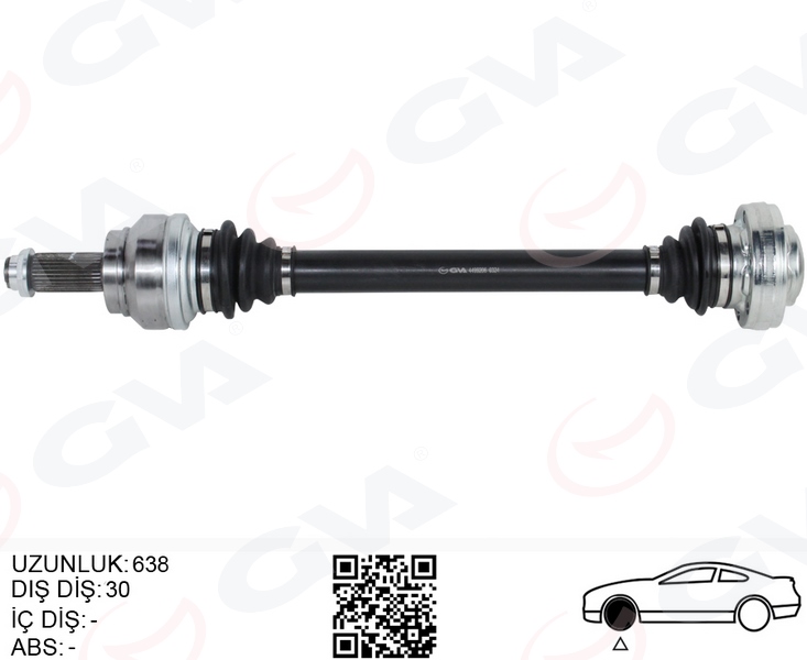 KOMPLE AKS ARKA SAĞ/SOL BMW X5 F15 X6 E71 E72 638MM