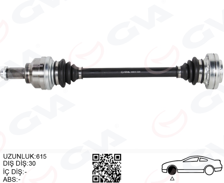 KOMPLE AKS ARKA SAĞ/SOL BMW E39 615MM DİŞ 30