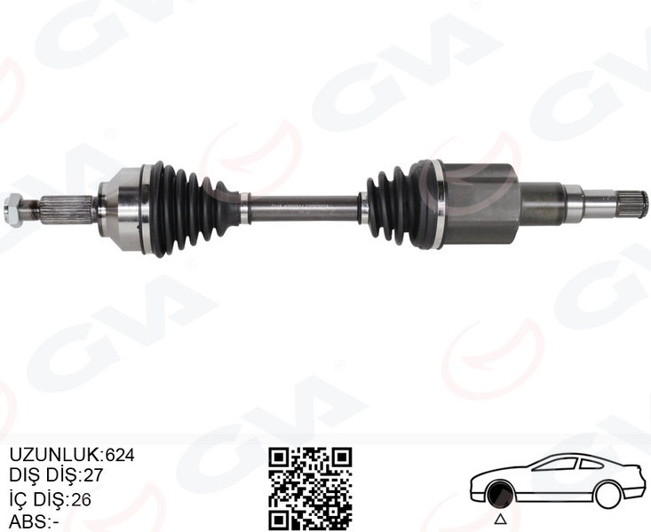 KOMPLE AKS ÖN SOL JAGUAR X-TYPE I X400 2.2 D 624MM