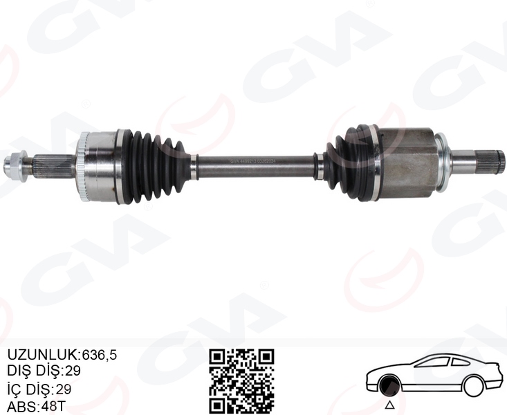 KOMPLE AKS ÖN SOL DISCOVERY 3 L319 DISCOVERY 4 L319 R.R SPORT I L320 636.5MM
