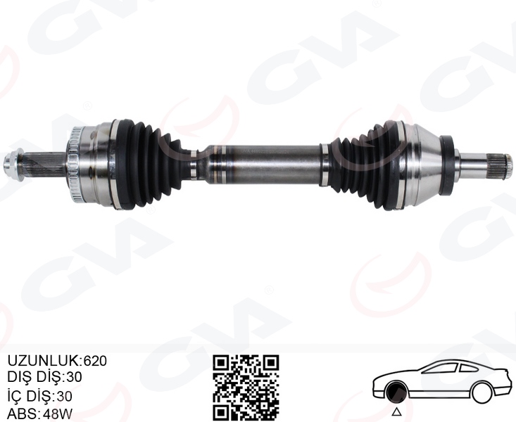 KOMPLE AKS ÖN SOL RANGE ROVER 3 VOGUE L322 02 12 620MM