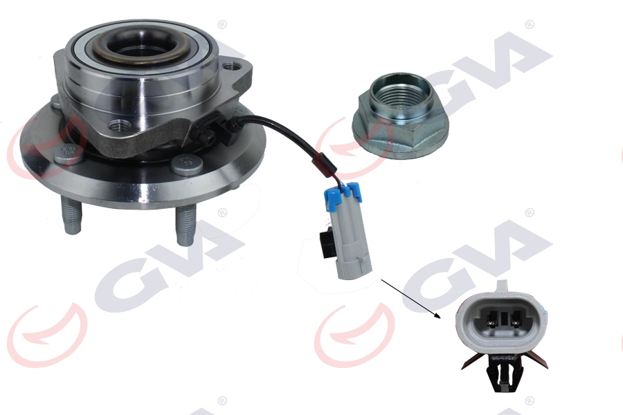 ÖN TEKER PORYASI RULMANLI KİT CHEVROLET CAPTIVA 2.0 D 06-12 ABS Lİ 5 BİJON