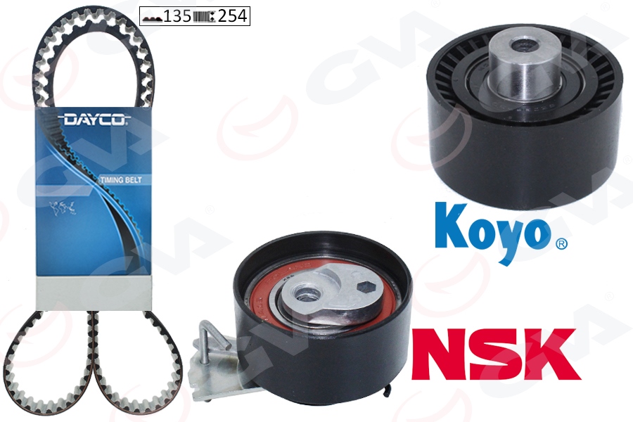 EKSANTRİK GERGİ KİTİ 135X254 P206-207-307-1007-C2-C3-C4 1.4 16V KFU ET3J4 K015615XS