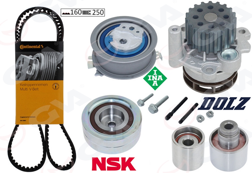DEVİRDAİMLİ TRİGER SETİ 160X250 CRAFTER-T6-A3-JETTA-CADDY-POLO-PASSAT 1.6-2.0 TDI CAYB/C/D-CAAB/C-CKUB-CFFB-CFWA-CAGA