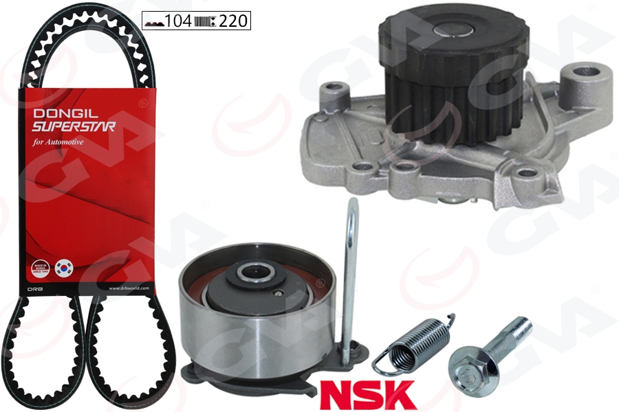 DEVİRDAİMLİ EKSANTRİK GERGİ KİTİ 104X220 CIVIC VI 1.6 İE-1.7 İE 01-05 KTB780
