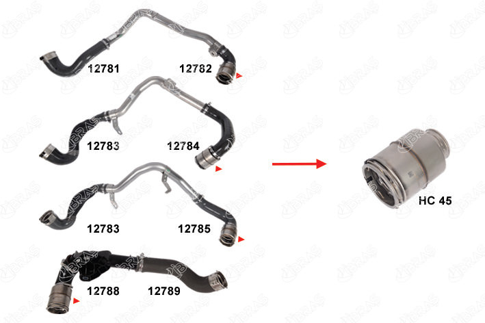 TURBO HORTUMLARI NV400 PLATFORM ŞASİ X62. X62B DCİ 130 M9T704