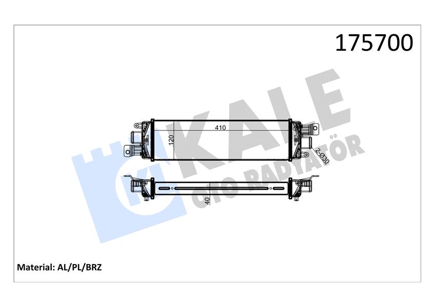 TURBO RADYATÖRÜ INTERCOOLER ALBEA 03 1.3JTD 457X116X40 AL AL SİSTEM