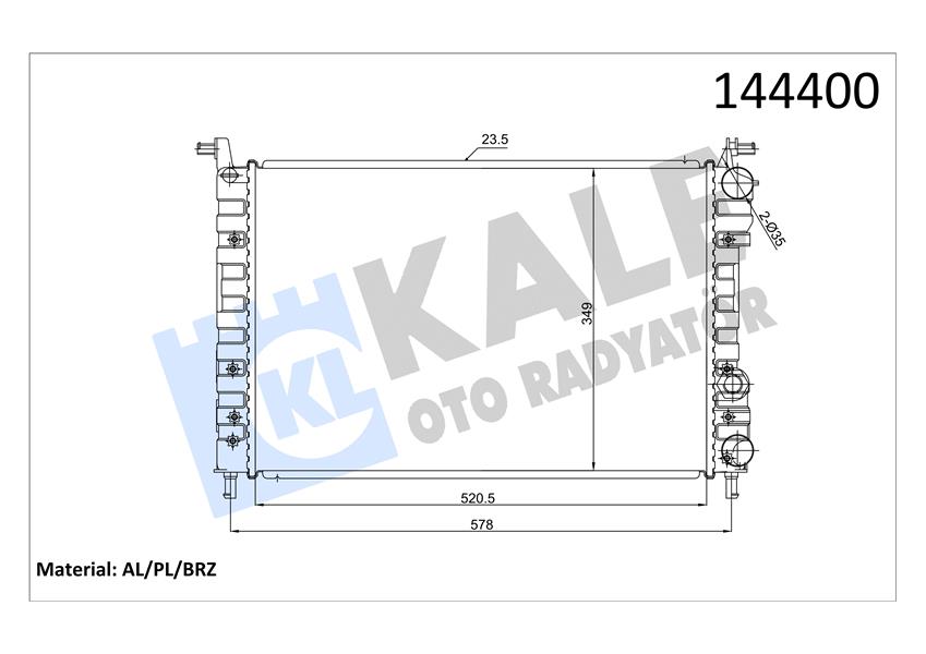 RADYATÖR AL/PL/BRZ PALİO 1.6 16V MUSURLU