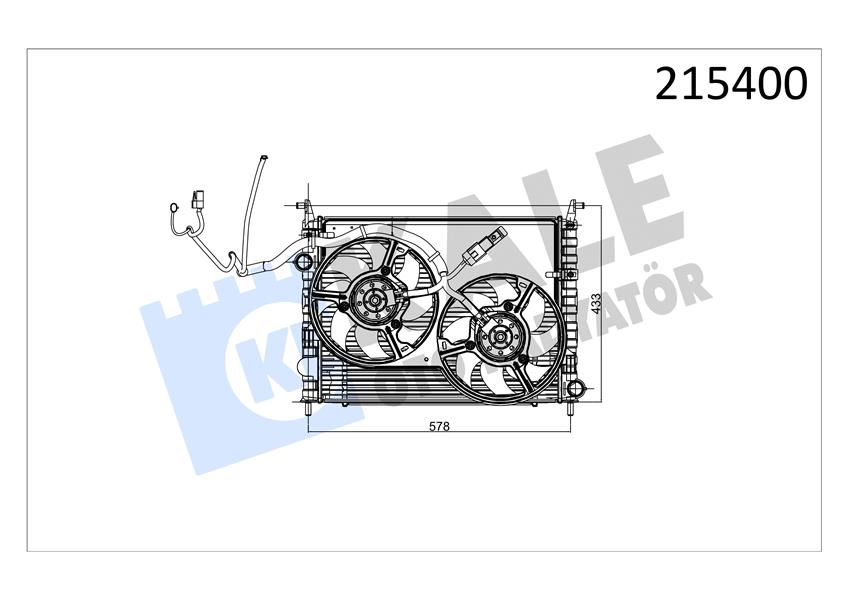 RADYATÖR FAN DAVLUMBAZ MODÜL ALBEA 1.3 JTD KLİMALI 1 SIRA ALB SİSTEM
